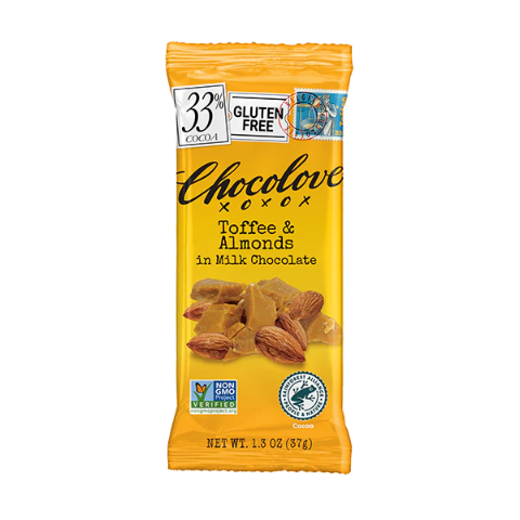 Chocolove - Toffee & Almond Milk Chocolate (mini)