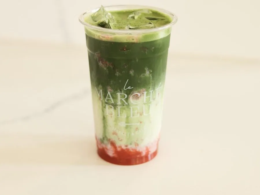 Iced Double Strawberry Matcha