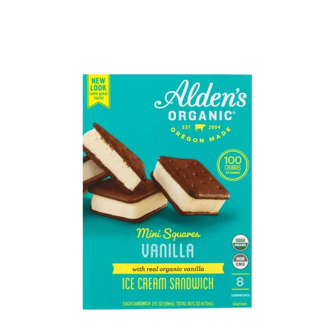 Alden's Organic - Mini Ice Cream Sandwich (8 Pack)
