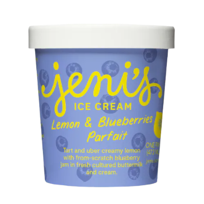 Jeni's - Lemon Blueberry Parfait  (1 Pint)