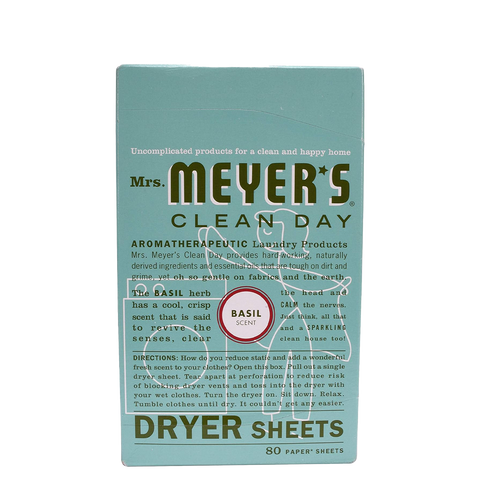 Mrs. Meyers - Dryer Sheets Basil (80 Pc)