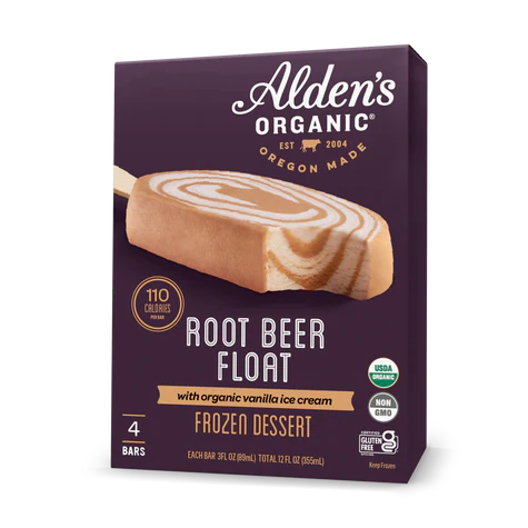 Alden's Organic - Root Beer Ice Cream Bar (4 Pack)