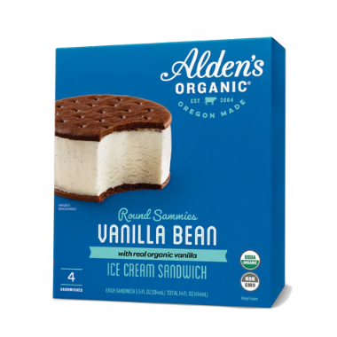 Alden's Organic - Vanilla Ice Cream Sandwich (4 Pack)