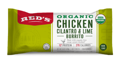 Red's - Organic Chicken, Cilantro & Lime Frozen Burrito - 4.5oz