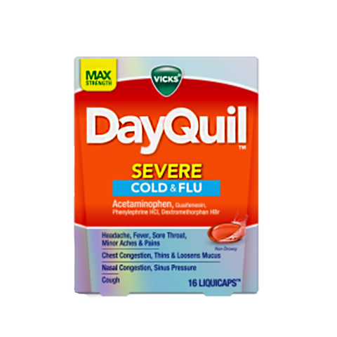 Vicks - Dayquil Cold & Flu Liquid Capsules (16 Ct)