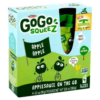 GOGO SQUEEZ APPLESC APPLE NTRL 4PK