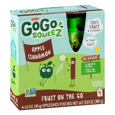 GOGO SQUEEZ APPLESC CINNAMON NTRL 4PK